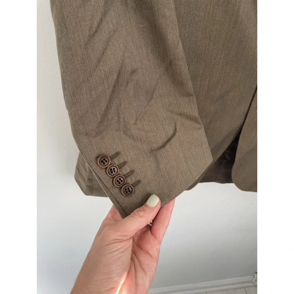 Vintage Brown‎ Canali Sport Jacket 3 Button 100% Wool Made In Italy Size 44R